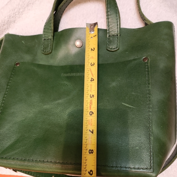 Portland Leather Cowboy Mint Mini Crossbody Tote Bag with Minimalist Design, EUC - Picture 12 of 17